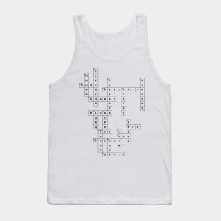 (1968NO) Crossword pattern with words from a 1968 science fiction book. Tank Top